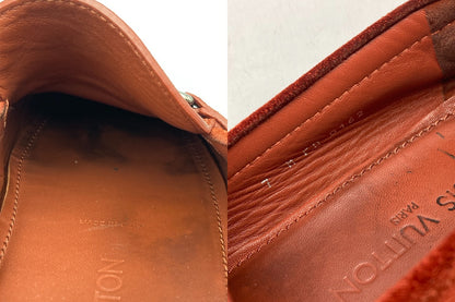 LOUIS VUITTON ルイヴィトン スエード ドライビングシューズ サイズ7 メンズ 中古 D4