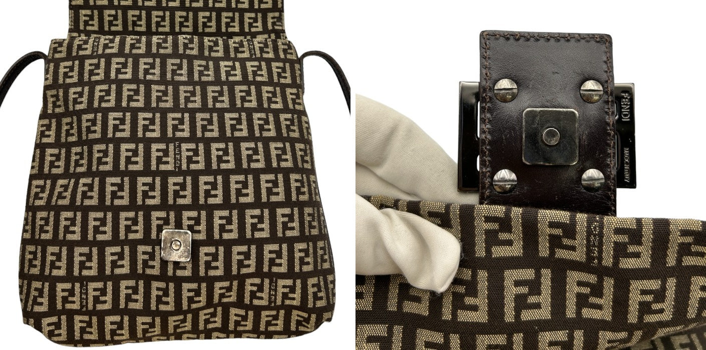 FENDI フェンディ ズッキーノ カムセポシェット ショルダーバッグ 斜め掛け 小さめ 総柄 中古 W４