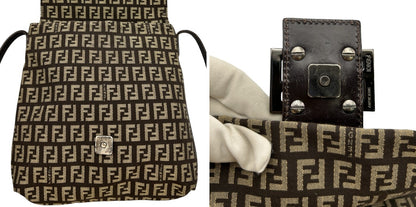 FENDI フェンディ ズッキーノ カムセポシェット ショルダーバッグ 斜め掛け 小さめ 総柄 中古 W４