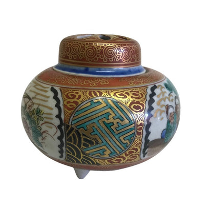 九谷焼 庄三 香炉 和風 インテリア 香立 中古 W1