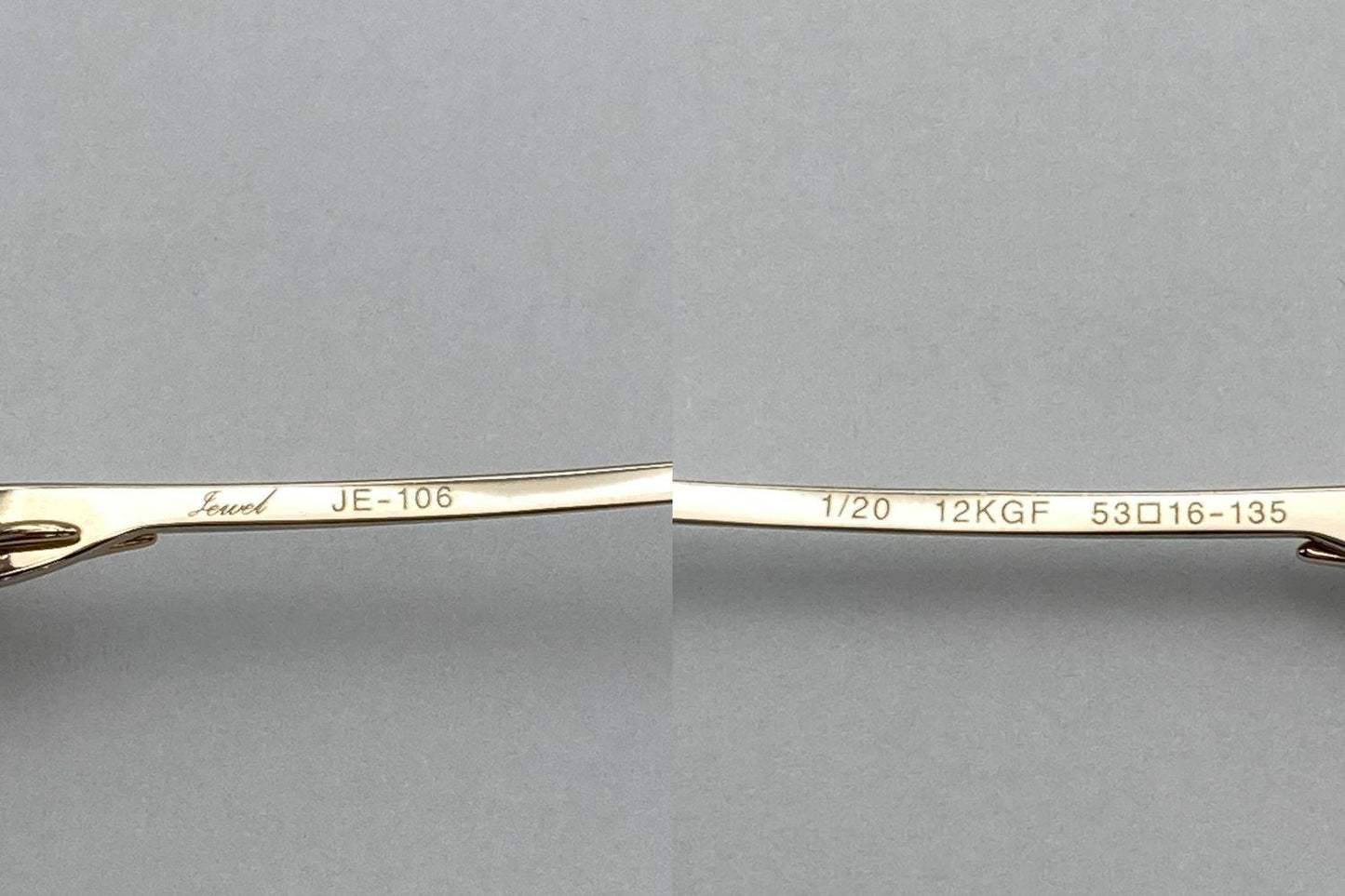 Jewel ジュエル フルリム 1/20 12KGF メガネフレーム/サングラス  JE-106 中古 D4