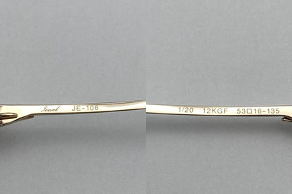 Jewel ジュエル フルリム 1/20 12KGF メガネフレーム/サングラス  JE-106 中古 D4