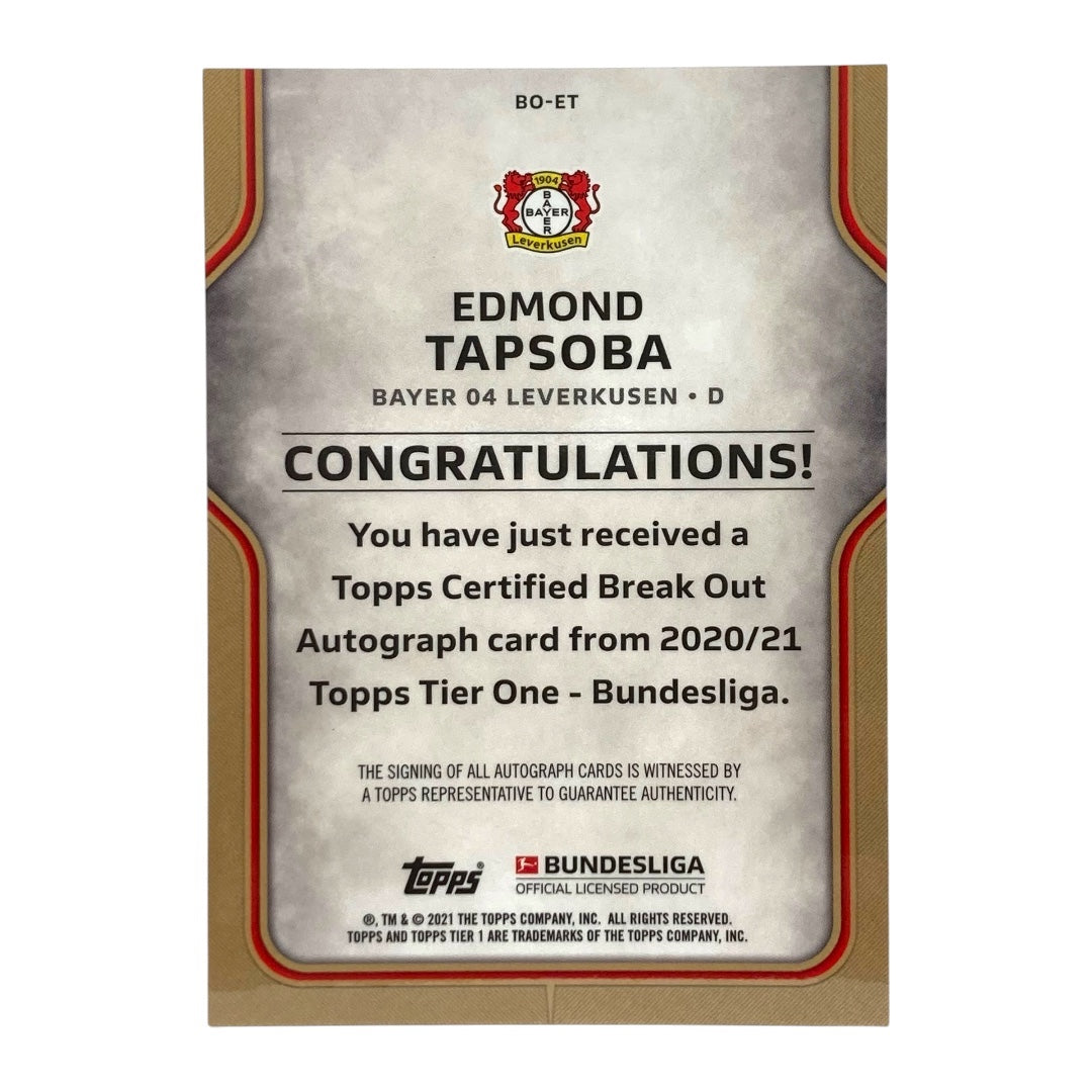 TOPPS サッカーカード TIER ONE EDMOND TAPSOBA LEVERKUSEN 21/25 #BO-ET 中古 IT2
