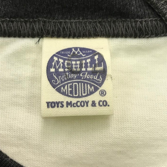 TOYS McCOY トイズマッコイ Tシャツ メンズ コットン 半袖 ラグラン プリント オフホワイト/グレー Mサイズ 中古 T1