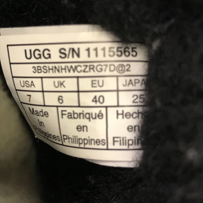 UGG アグ クラシック ミニ デコ スエード ブーツ メンズ レディース ステッチ ムートン スウェード ブラック 25cm 1115565 中古 T1