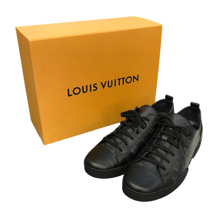 LOUIS VUITTON ルイヴィトン マッチアップ スニーカー メンズ ローカット レースアップ モノグラム エクリプス ブラック 8 (約26.5cm) 中古 T1