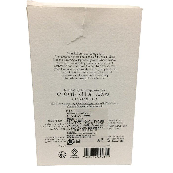 ELLA K エラケイ MEMOIRE DE DAISEN-IN（メモワール・ド・ダイセンイン）100ml 中古 Y4
