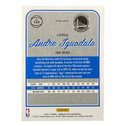 PANINI NBAカード DONRUSS OPTIC PRIZM ANDRE IGUODALA GOLDEN STATE WARRIORS #139 中古 IT2
