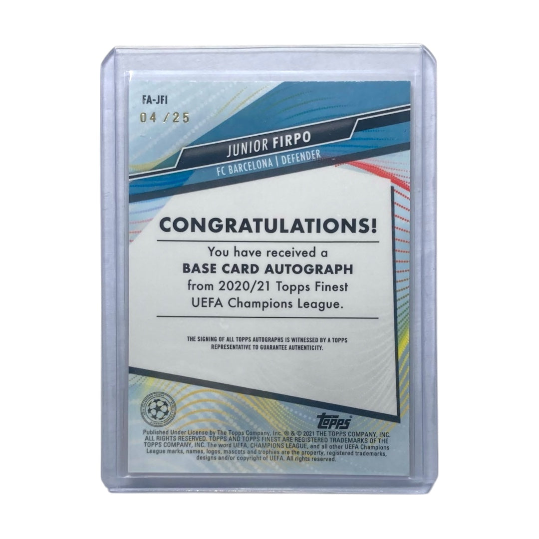 TOPPS サッカーカード FINEST JUNIOR FIRPO BARCELONA /25 #FA-JFI 中古 IT2
