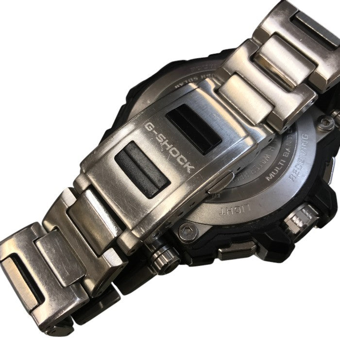 CASIO G-SHOCK MTG 腕時計 メンズ GPS ハイブリッド電波ソーラー タフソーラー アナログ シルバー/ブラック MTG-G1000D-1AJF 中古 T1