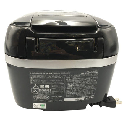 タイガー 炊飯器 3.5合 圧力IH 炊きたて 炊飯ジャー ご泡火炊き TIGER ピュアブラック 3合 JPD-G060-KP 中古 Y4