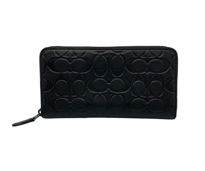 COACH コーチ エンボスド シグネチャー アコーディオン ジップウォレット CE551 長財布 メンズ 中古 D4