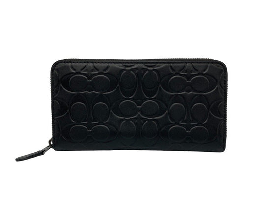 COACH コーチ エンボスド シグネチャー アコーディオン ジップウォレット CE551 長財布 メンズ 中古 D4