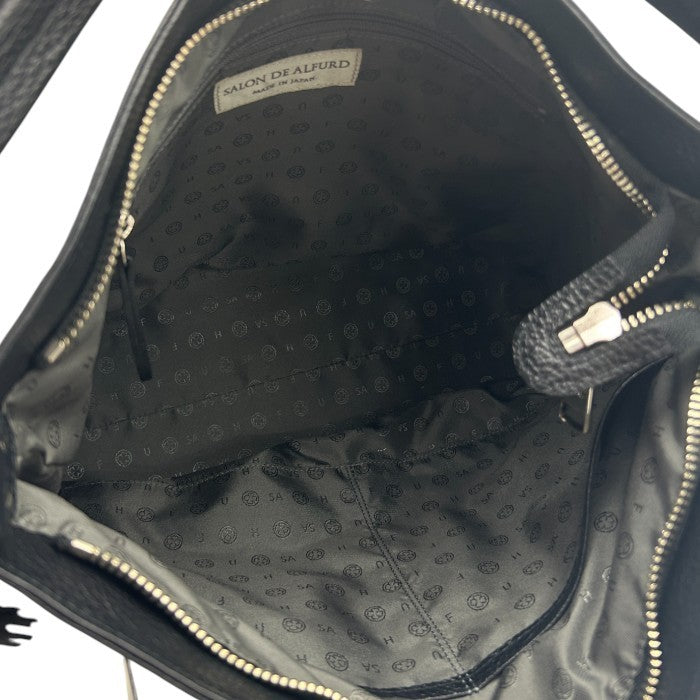 SALON DE ALFURD サロンドアルフォード レザー ２WAYバッグ 本革 ショルダー レディース ブラック 日本製 おしゃれ 中古 W４