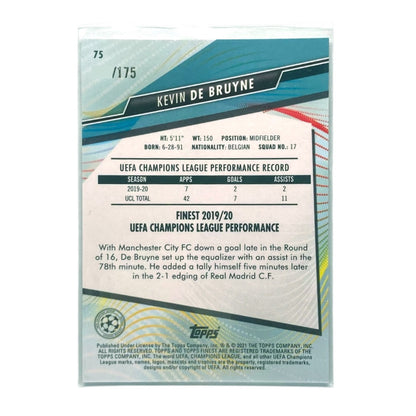 TOPPS サッカーカード FINEST KEVIN DE BRUYNE MANCHESTER CITY /175 #75 中古 IT2