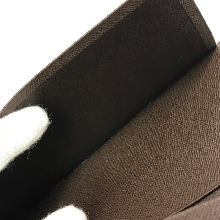 LOUIS VUITTON ルイヴィトン ダミエ ポルトバルールカルトクレディ 長財布 メンズ 小銭入れなし 長札入れ ブラウン N61823 中古 T1