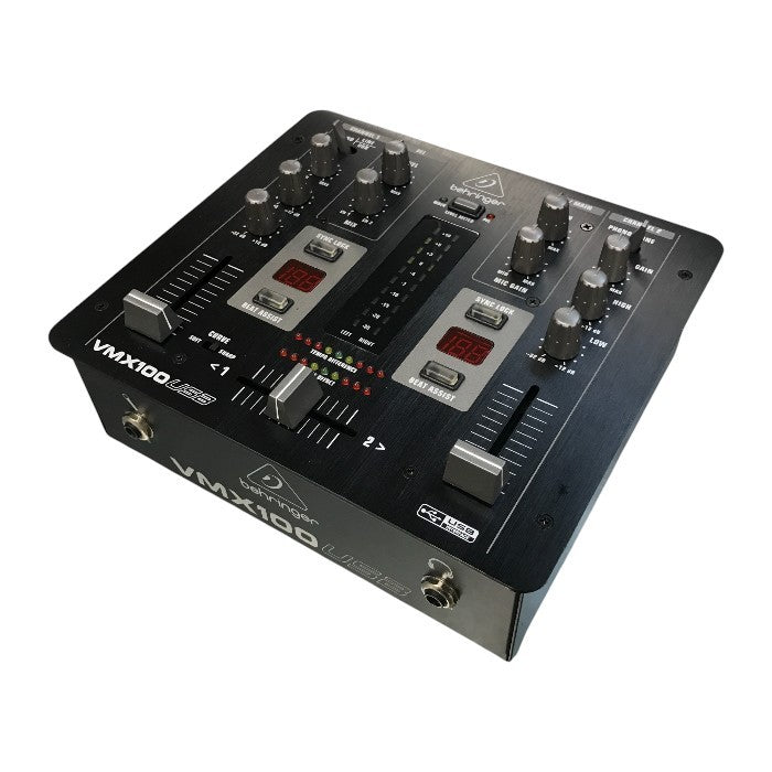 BEHRINGER ベリンガー PRO MIXER DJミキサー ブラック 2ch MC ボーカル USB/オーディオインターフェース VMX100USB 中古 T1