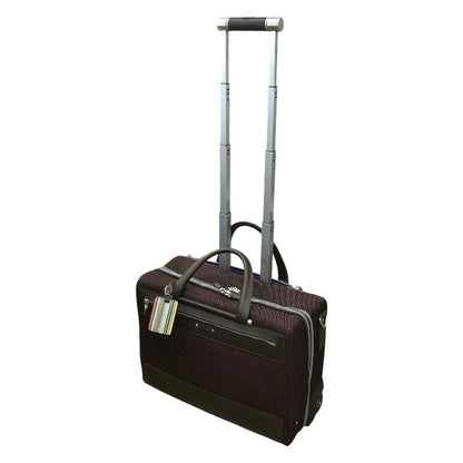 Paul Smith ポールスミス キャリーケース メンズ スーツケース 2way ショルダーバッグ ビジネス トラベル 旅行 ACE製 ヘリンボーン レッド系 中古 T1
