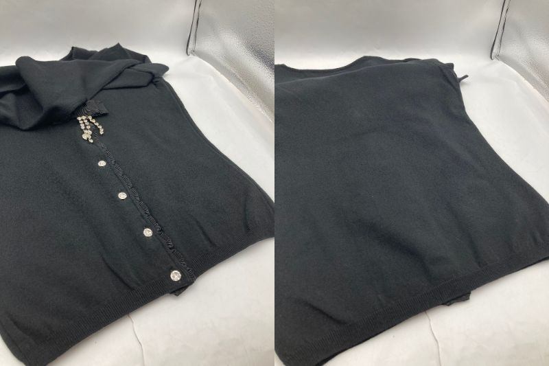 Blumarine ブルマリン スワロフスキーボタン カーディガン WL0213316 サイズ IT40 ブラック 中古 D4