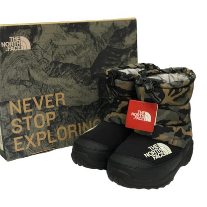 THE NORTH FACE ザノースフェイス ヌプシ ブーティー キッズ スノー/ウィンターブーツ 防寒 ウッドランドカモ 21.0cm NFJ51981 中古 T1