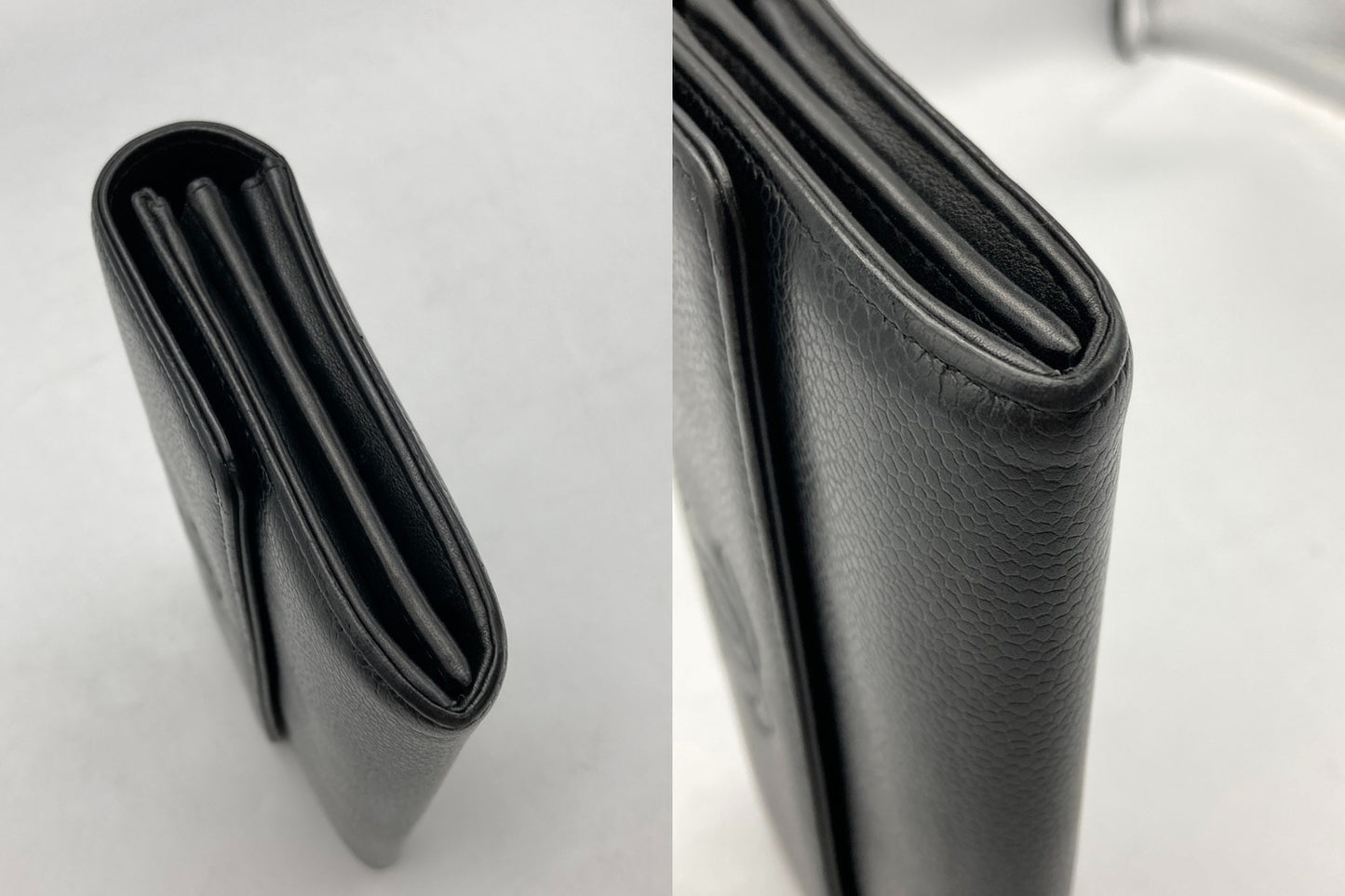 CHANEL シャネル キャビアスキン ココマーク 長財布 ブラック 中古 D4