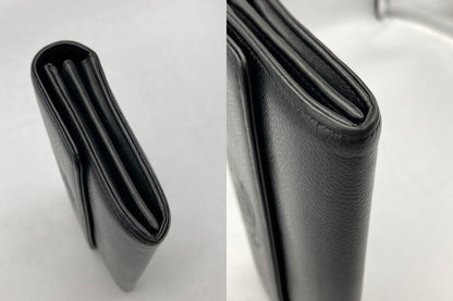 CHANEL シャネル キャビアスキン ココマーク 長財布 ブラック 中古 D4