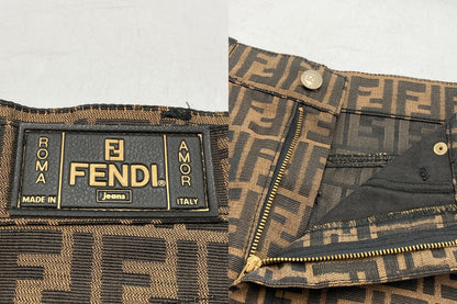 FENDI jeans フェンディ ズッカ柄 スカート ひざ丈 サイズ44 中古 D4