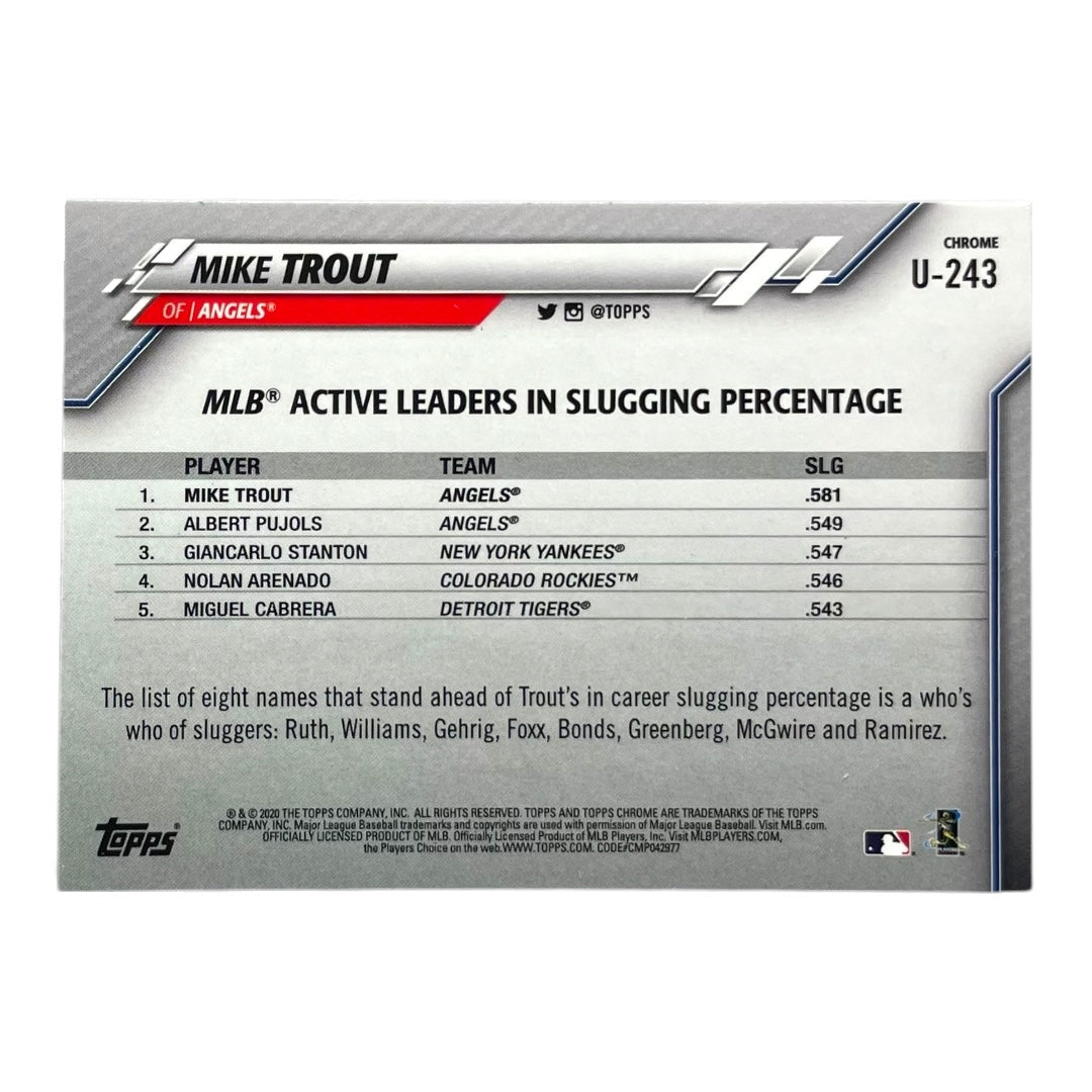TOPPS MLBカード CHROME MIKE TROUT ANGELS #U-243 中古 IT2