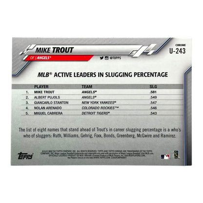 TOPPS MLBカード CHROME MIKE TROUT ANGELS #U-243 中古 IT2