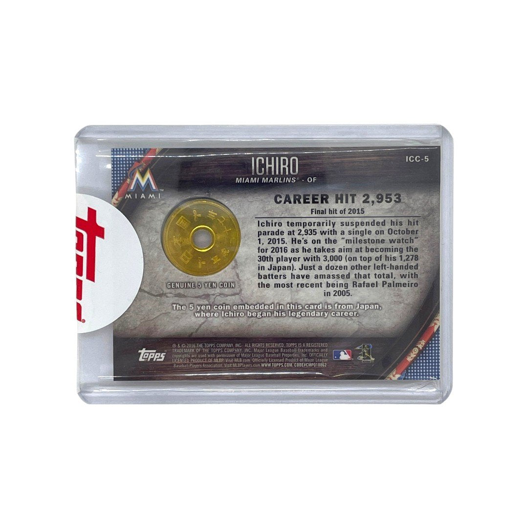 未開封品 TOPPS MLBカード GENUINE 5 YEN COIN ICHIRO #ICC-5 中古 IT1