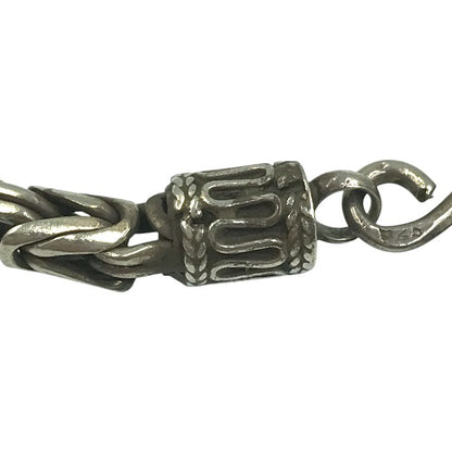 シルバー 925 ビザンチンチェーン ブレスレット メンズ バリチェーン いぶし仕上げ 銀 Silver 20cm 中古 T1