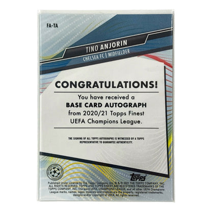 TOPPS サッカーカード FINEST TINO ANJORIN CHELSEA #FA-TA 中古 IT1