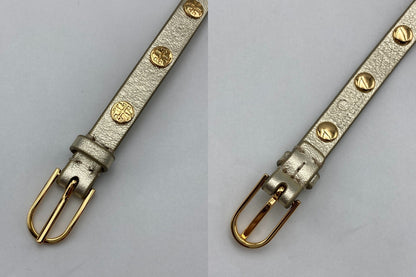 TORY BURCH トリーバーチ ダブルラップ ロゴ スタッズ ブレスレット 中古 D4
