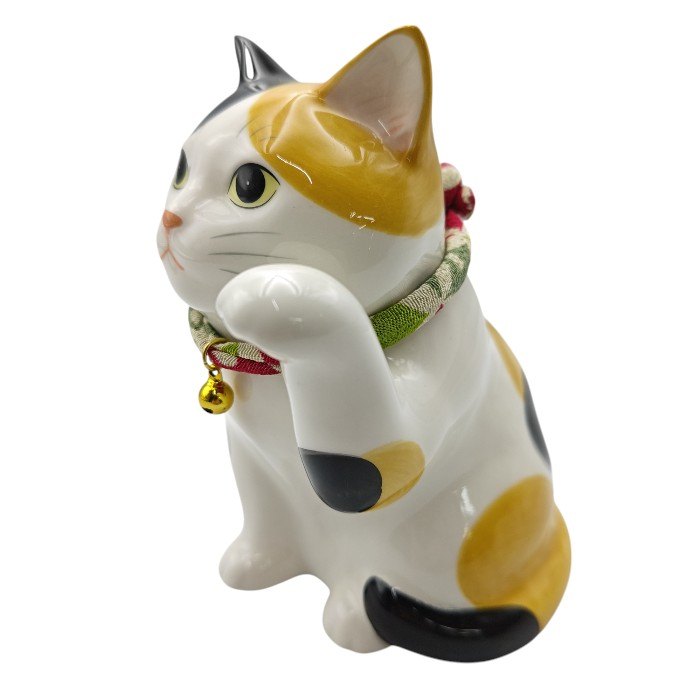 未使用品 薬師窯 YAKUSHIGAMA うちの招き猫 みけ 7876 中古 H4