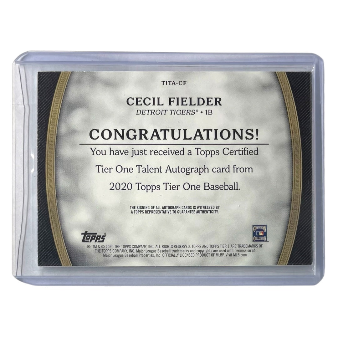 TOPPS MLBカード TIER 1 CECIL FIELDER DETROIT TIGERS /299 #T1TA-CF 中古 IT2