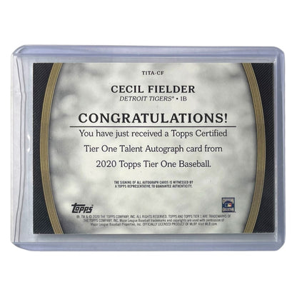 TOPPS MLBカード TIER 1 CECIL FIELDER DETROIT TIGERS /299 #T1TA-CF 中古 IT2