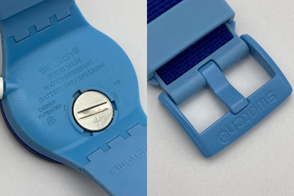 SWATCH スウォッチ BOUNCING BLUE バウンシングブルー BIG BOLD 腕時計 SB05N105 中古 D4