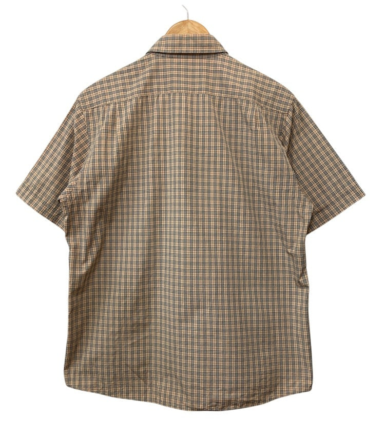 BURBERRY BLACK LABEL バーバリー ブラックレーベル ノバチェック 半袖シャツ サイズ3 メンズ BMW20-901 中古 D4