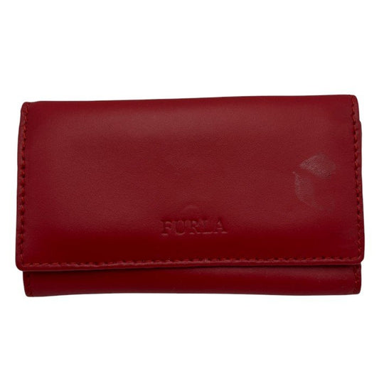 FURLA フルラ 6連 キーケース レザー レッド 牛革 小物 レディース かわいい おしゃれ 中古 W４