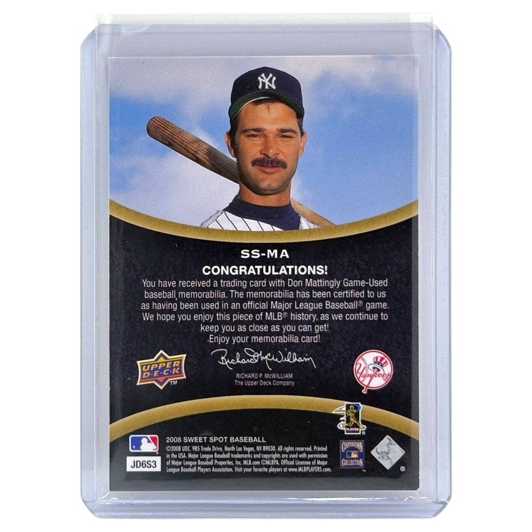 UPPER DECK MLBカード SWEET SPOT DON MATTINGLY NEW YORK YANKEES #SS-MA 中古 IT1