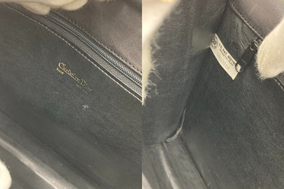 Christian Dior クリスチャンディオール ヴィンテージ レザー ショルダーバッグ 中古 D4
