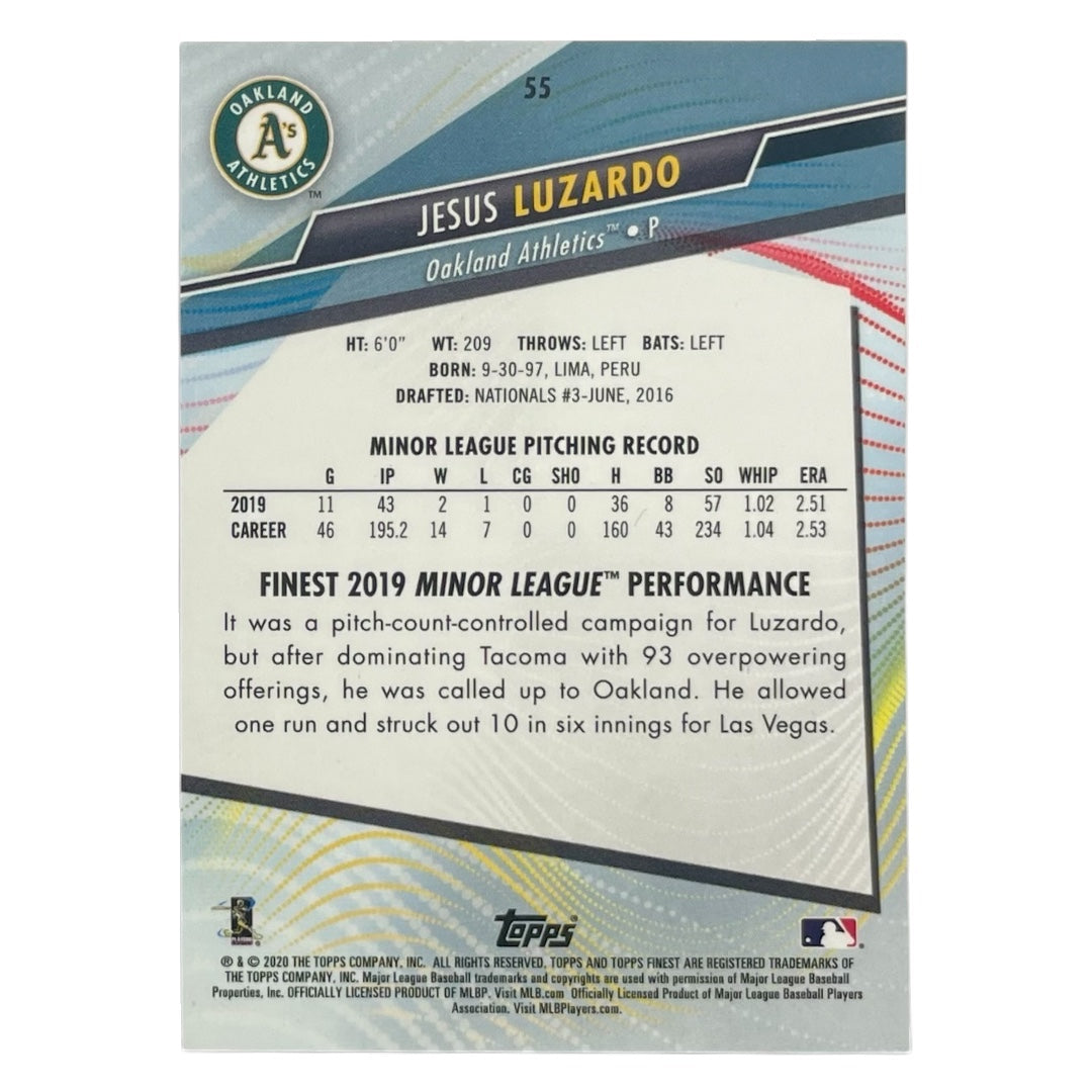 TOPPS MLBカード FINEST JESUS LUZARDO OAKLAND ATHLETICS /250 #55 中古 IT2