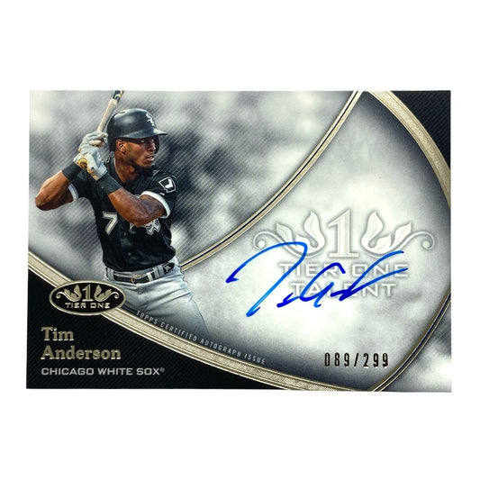 TOPPS MLBカード TIER ONE TIM ANDERSON WHITE SOX 089/299 #T1TA-TAN 中古 IT2