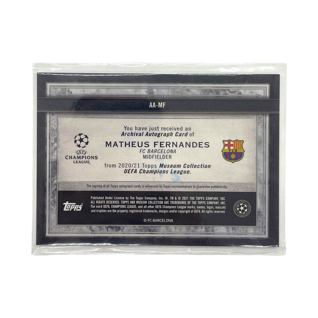 TOPPS サッカーカード MUSEUM COLLECTION ARCHIVAL AUTOGRAPH MATHEUS FERNANDES BARCELONA 14/75 #AA-MF 中古 IT1