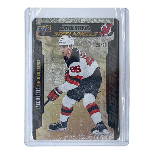 UPPER DECK NHLカード CREDENTIALS STEEL WHEELS JACK HUGHES NEW JERSEY DEVILS /99 #SW-1 中古 IT1