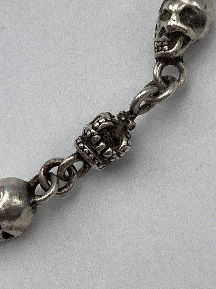 JUSTIN DAVIS ジャスティンデイビス SKULL DIVINE ブレスレット サイズM シルバー925 中古 D4