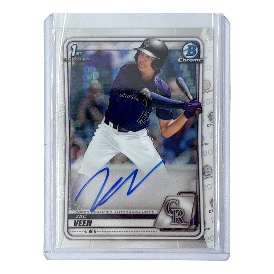TOPPS MLBカード BOWMAN CHROME 1ST ZAC VEEN COLORADO ROCKIES #CDA-ZV 中古 IT1