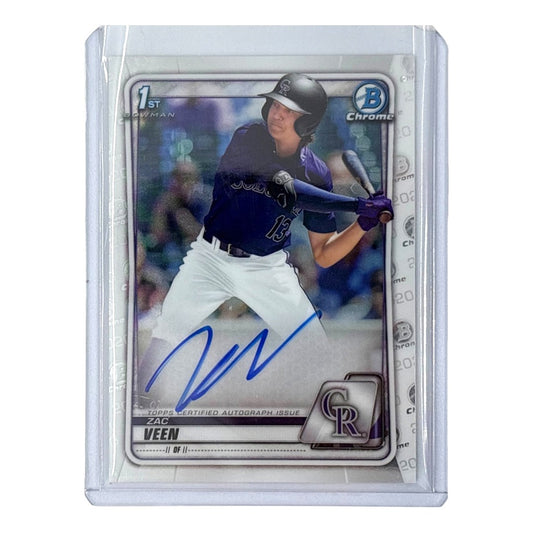 TOPPS MLBカード BOWMAN CHROME 1ST ZAC VEEN COLORADO ROCKIES #CDA-ZV 中古 IT1