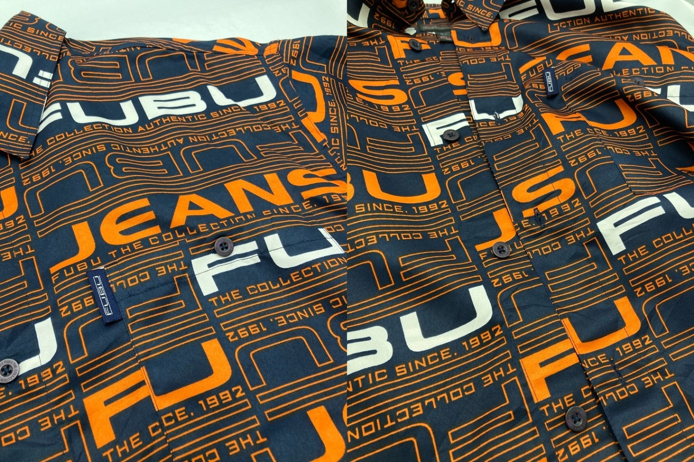 FUBU 総柄 半袖シャツ サイズXL メンズ 中古 D4