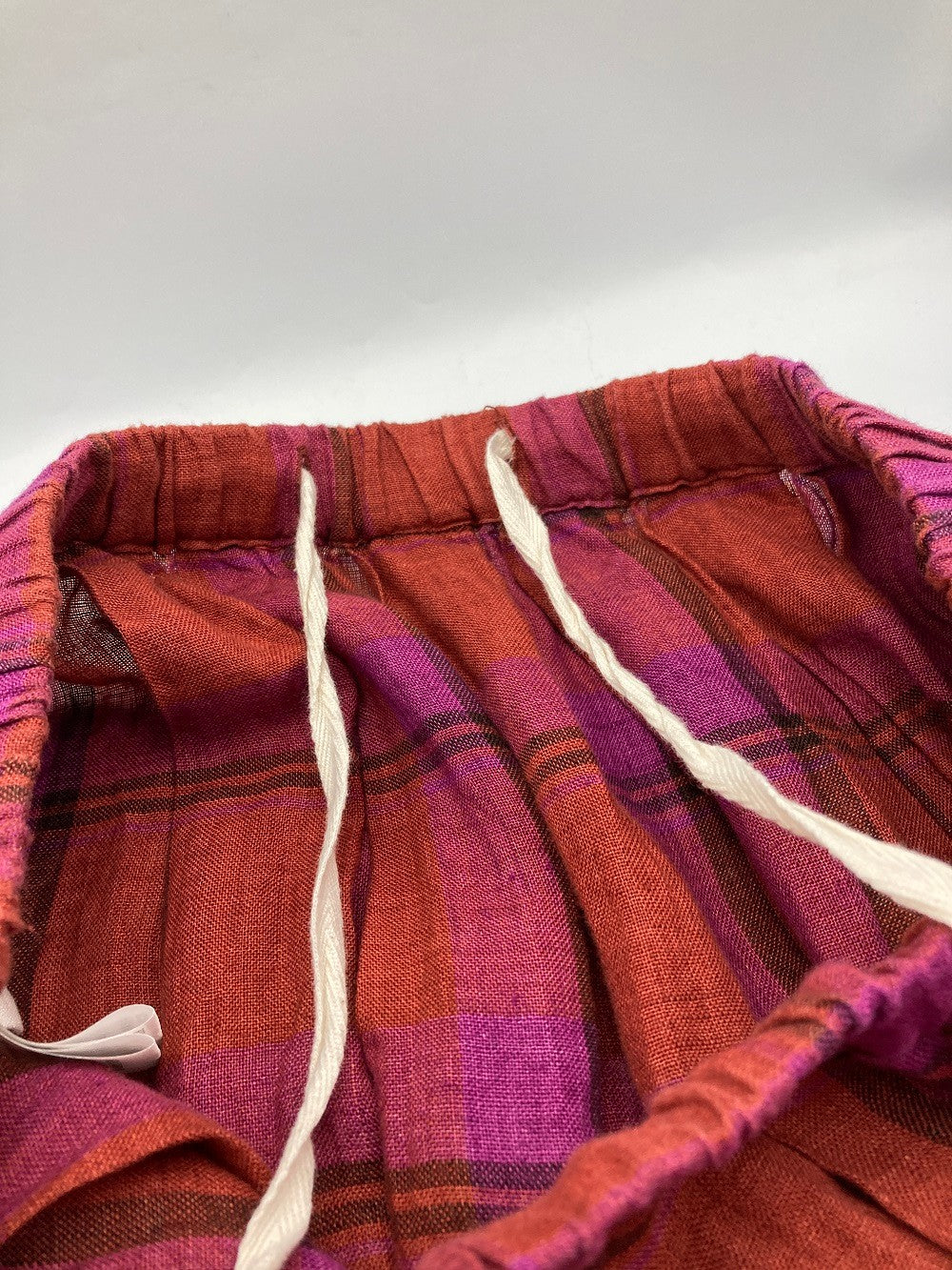 nofl ノフル チェック柄 リネン スカート サイズM～L 中古 D4